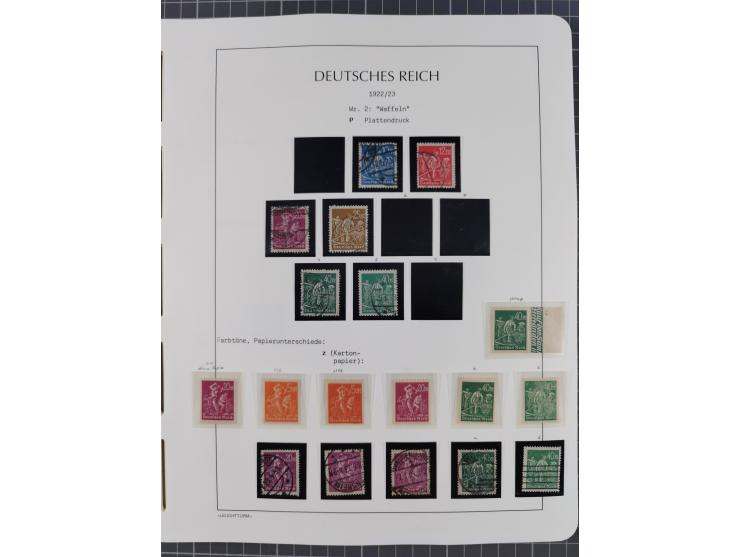 1872/45, meist postfrische und teils gestempelte reichhaltige Material-Sammlung inkl. Dienstmarken, dabei viele Varianten, Fa