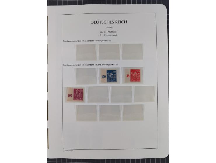 1872/45, meist postfrische und teils gestempelte reichhaltige Material-Sammlung inkl. Dienstmarken, dabei viele Varianten, Fa