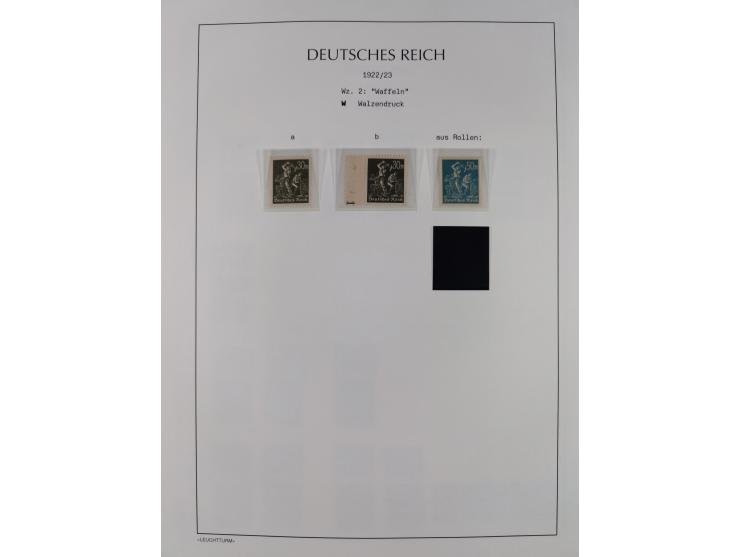 1872/45, meist postfrische und teils gestempelte reichhaltige Material-Sammlung inkl. Dienstmarken, dabei viele Varianten, Fa
