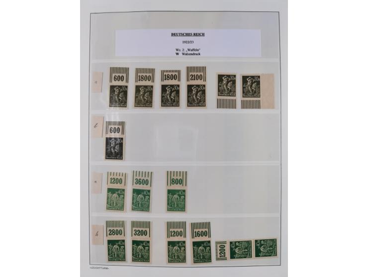 1872/45, meist postfrische und teils gestempelte reichhaltige Material-Sammlung inkl. Dienstmarken, dabei viele Varianten, Fa