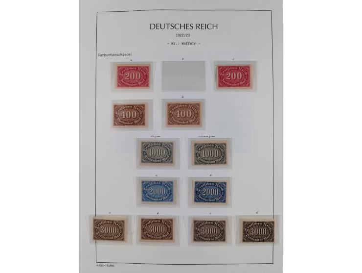 1872/45, meist postfrische und teils gestempelte reichhaltige Material-Sammlung inkl. Dienstmarken, dabei viele Varianten, Fa