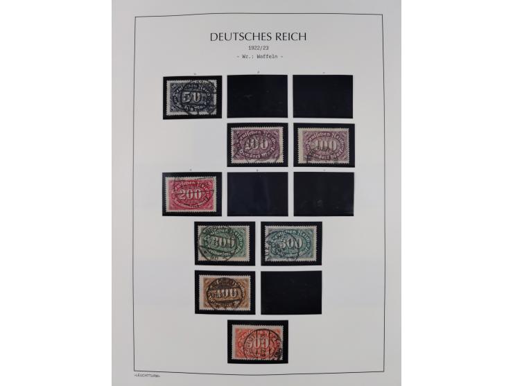 1872/45, meist postfrische und teils gestempelte reichhaltige Material-Sammlung inkl. Dienstmarken, dabei viele Varianten, Fa