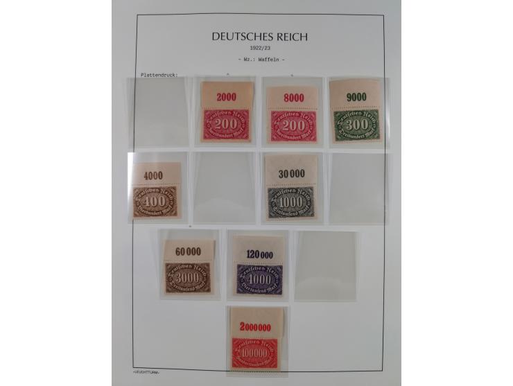 1872/45, meist postfrische und teils gestempelte reichhaltige Material-Sammlung inkl. Dienstmarken, dabei viele Varianten, Fa