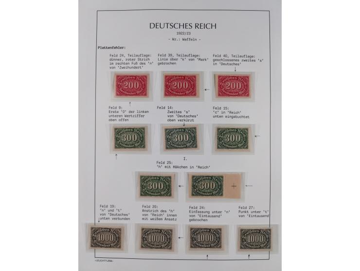 1872/45, meist postfrische und teils gestempelte reichhaltige Material-Sammlung inkl. Dienstmarken, dabei viele Varianten, Fa