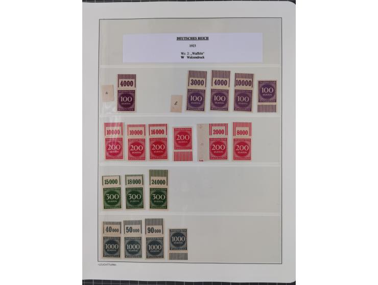 1872/45, meist postfrische und teils gestempelte reichhaltige Material-Sammlung inkl. Dienstmarken, dabei viele Varianten, Fa