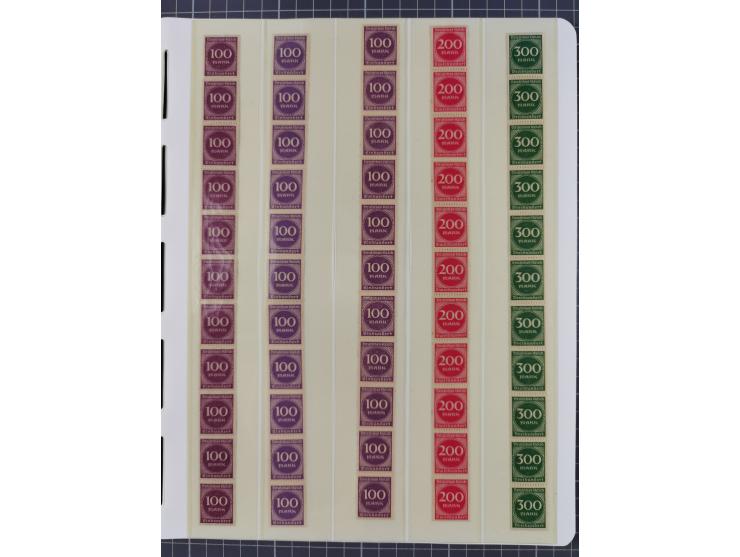 1872/45, meist postfrische und teils gestempelte reichhaltige Material-Sammlung inkl. Dienstmarken, dabei viele Varianten, Fa