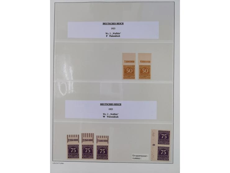 1872/45, meist postfrische und teils gestempelte reichhaltige Material-Sammlung inkl. Dienstmarken, dabei viele Varianten, Fa