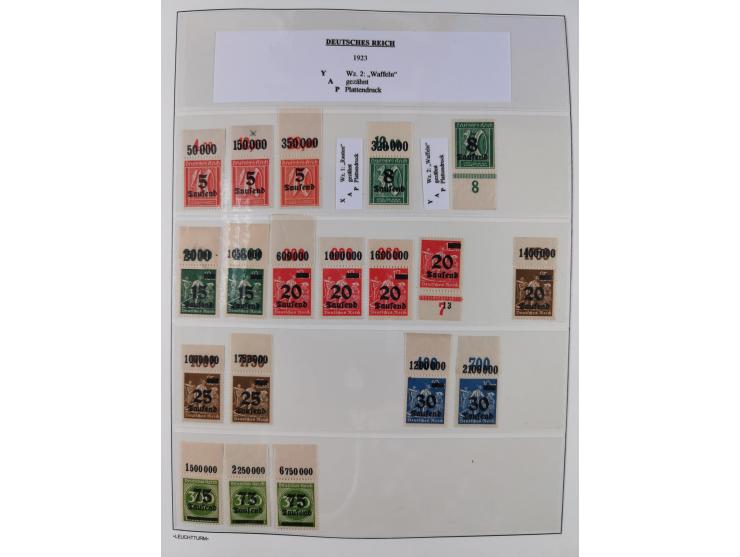 1872/45, meist postfrische und teils gestempelte reichhaltige Material-Sammlung inkl. Dienstmarken, dabei viele Varianten, Fa