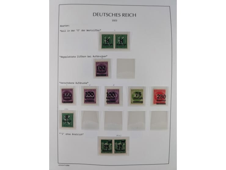 1872/45, meist postfrische und teils gestempelte reichhaltige Material-Sammlung inkl. Dienstmarken, dabei viele Varianten, Fa