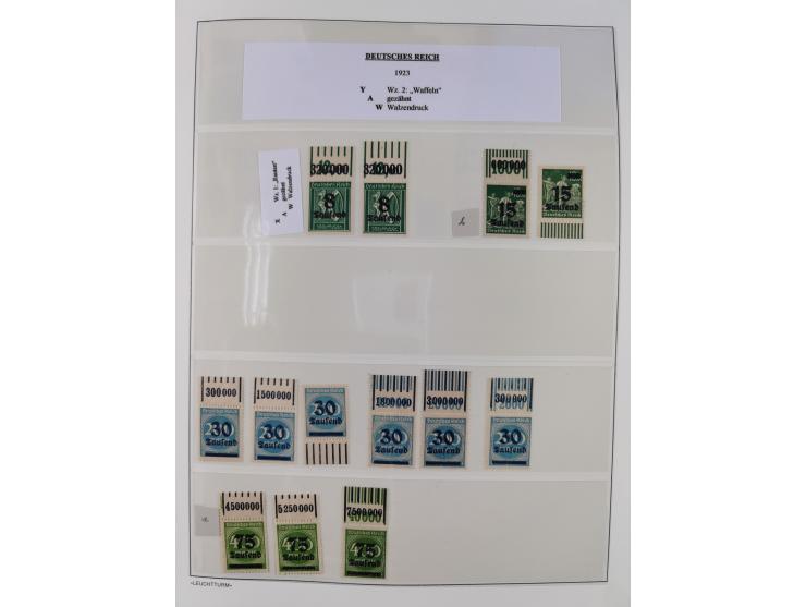 1872/45, meist postfrische und teils gestempelte reichhaltige Material-Sammlung inkl. Dienstmarken, dabei viele Varianten, Fa