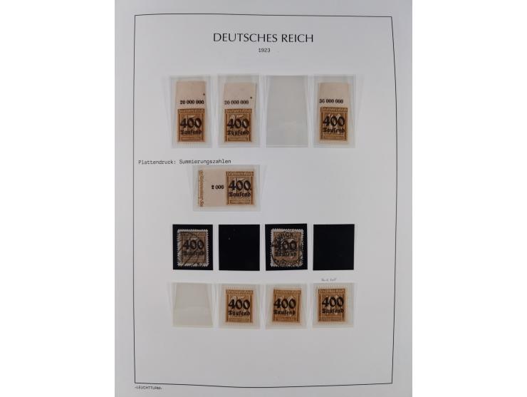 1872/45, meist postfrische und teils gestempelte reichhaltige Material-Sammlung inkl. Dienstmarken, dabei viele Varianten, Fa