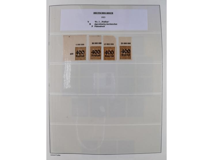 1872/45, meist postfrische und teils gestempelte reichhaltige Material-Sammlung inkl. Dienstmarken, dabei viele Varianten, Fa