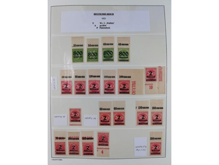 1872/45, meist postfrische und teils gestempelte reichhaltige Material-Sammlung inkl. Dienstmarken, dabei viele Varianten, Fa