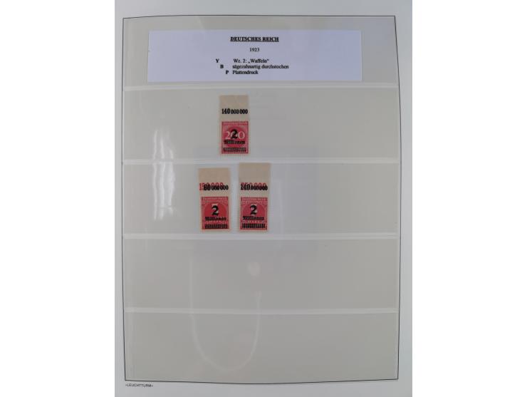 1872/45, meist postfrische und teils gestempelte reichhaltige Material-Sammlung inkl. Dienstmarken, dabei viele Varianten, Fa