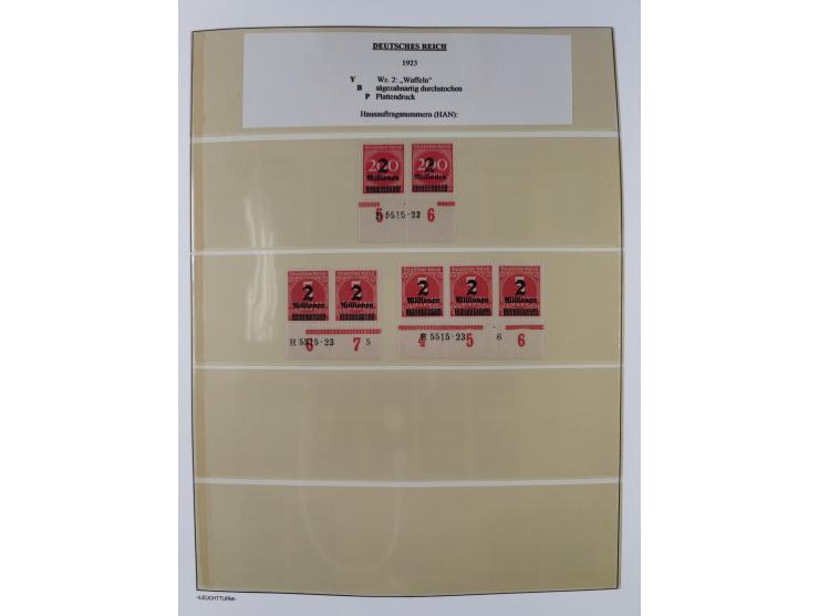 1872/45, meist postfrische und teils gestempelte reichhaltige Material-Sammlung inkl. Dienstmarken, dabei viele Varianten, Fa