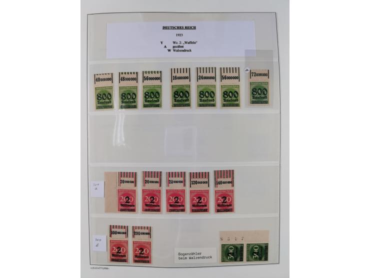 1872/45, meist postfrische und teils gestempelte reichhaltige Material-Sammlung inkl. Dienstmarken, dabei viele Varianten, Fa