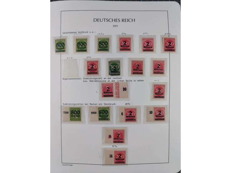 1872/45, meist postfrische und teils gestempelte reichhaltige Material-Sammlung inkl. Dienstmarken, dabei viele Varianten, Fa