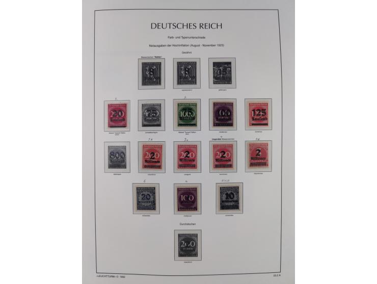 1872/45, meist postfrische und teils gestempelte reichhaltige Material-Sammlung inkl. Dienstmarken, dabei viele Varianten, Fa