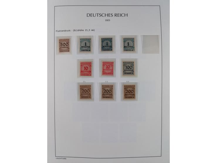 1872/45, meist postfrische und teils gestempelte reichhaltige Material-Sammlung inkl. Dienstmarken, dabei viele Varianten, Fa