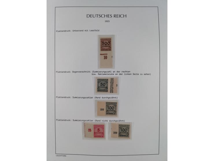 1872/45, meist postfrische und teils gestempelte reichhaltige Material-Sammlung inkl. Dienstmarken, dabei viele Varianten, Fa