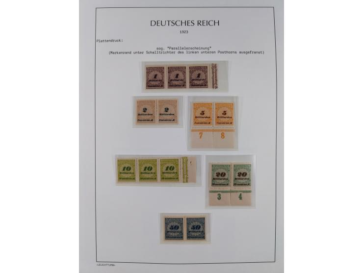 1872/45, meist postfrische und teils gestempelte reichhaltige Material-Sammlung inkl. Dienstmarken, dabei viele Varianten, Fa