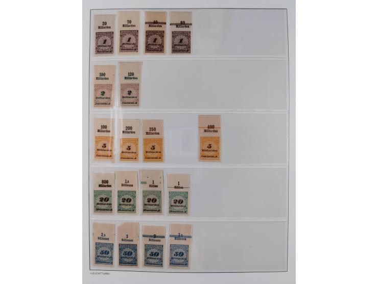 1872/45, meist postfrische und teils gestempelte reichhaltige Material-Sammlung inkl. Dienstmarken, dabei viele Varianten, Fa