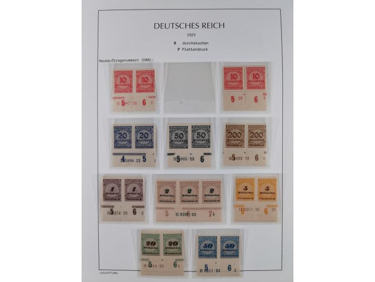 1872/45, meist postfrische und teils gestempelte reichhaltige Material-Sammlung inkl. Dienstmarken, dabei viele Varianten, Fa