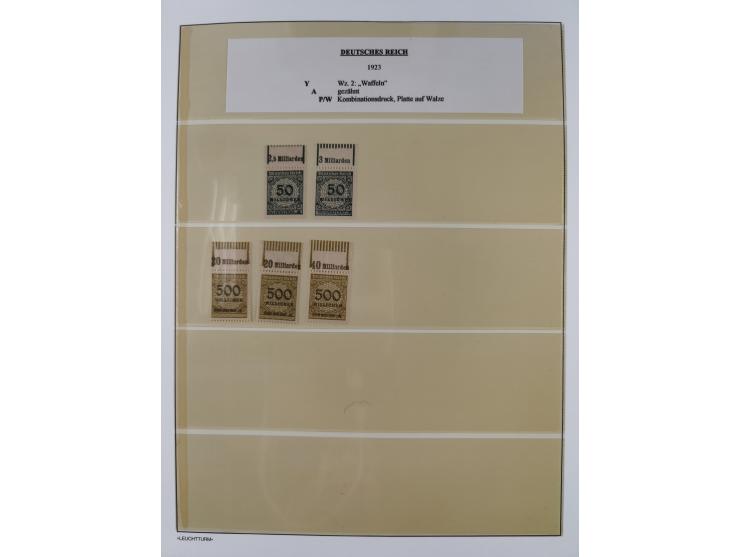 1872/45, meist postfrische und teils gestempelte reichhaltige Material-Sammlung inkl. Dienstmarken, dabei viele Varianten, Fa