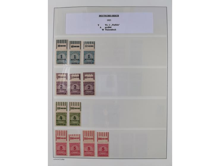 1872/45, meist postfrische und teils gestempelte reichhaltige Material-Sammlung inkl. Dienstmarken, dabei viele Varianten, Fa