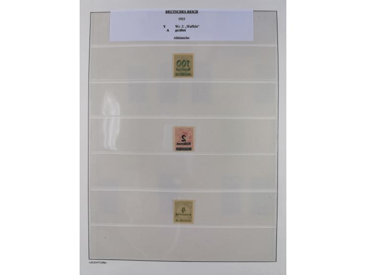 1872/45, meist postfrische und teils gestempelte reichhaltige Material-Sammlung inkl. Dienstmarken, dabei viele Varianten, Fa