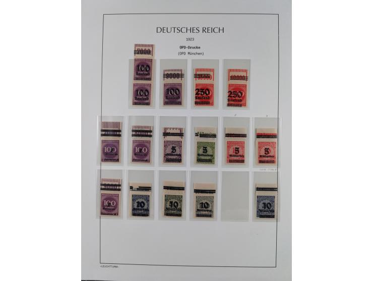 1872/45, meist postfrische und teils gestempelte reichhaltige Material-Sammlung inkl. Dienstmarken, dabei viele Varianten, Fa