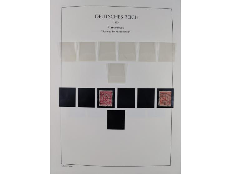 1872/45, meist postfrische und teils gestempelte reichhaltige Material-Sammlung inkl. Dienstmarken, dabei viele Varianten, Fa