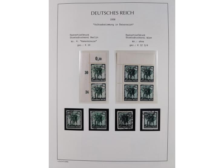 1872/45, meist postfrische und teils gestempelte reichhaltige Material-Sammlung inkl. Dienstmarken, dabei viele Varianten, Fa