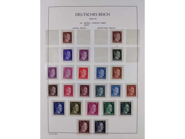 1872/45, meist postfrische und teils gestempelte reichhaltige Material-Sammlung inkl. Dienstmarken, dabei viele Varianten, Fa