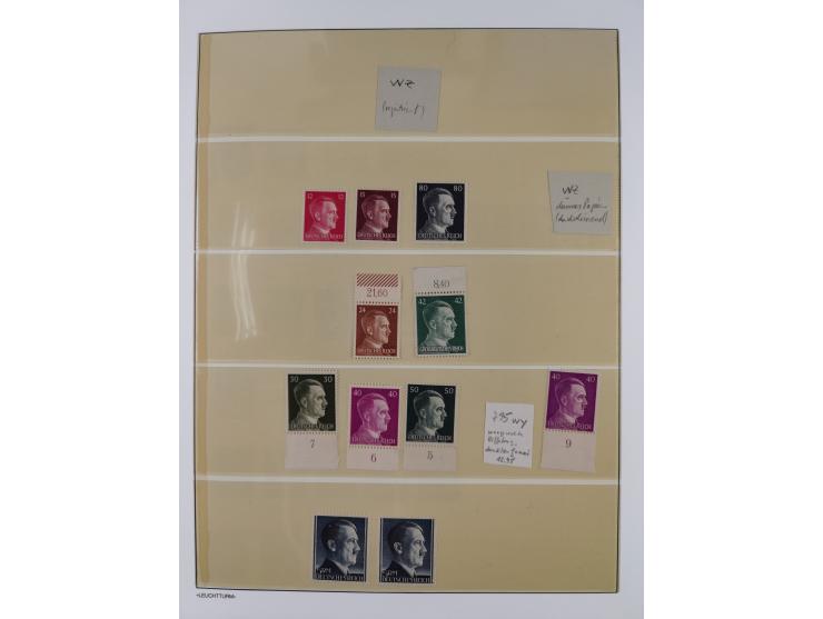 1872/45, meist postfrische und teils gestempelte reichhaltige Material-Sammlung inkl. Dienstmarken, dabei viele Varianten, Fa