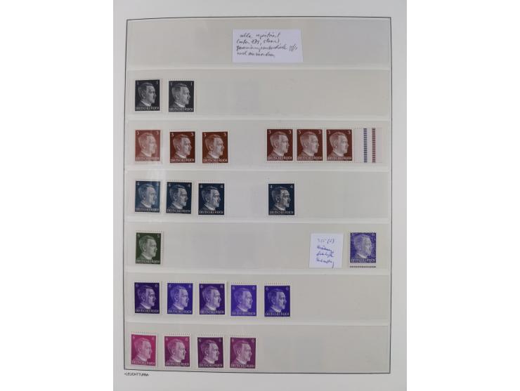 1872/45, meist postfrische und teils gestempelte reichhaltige Material-Sammlung inkl. Dienstmarken, dabei viele Varianten, Fa