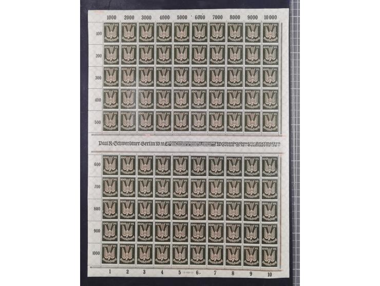 1872/45, meist postfrische und teils gestempelte reichhaltige Material-Sammlung inkl. Dienstmarken, dabei viele Varianten, Fa