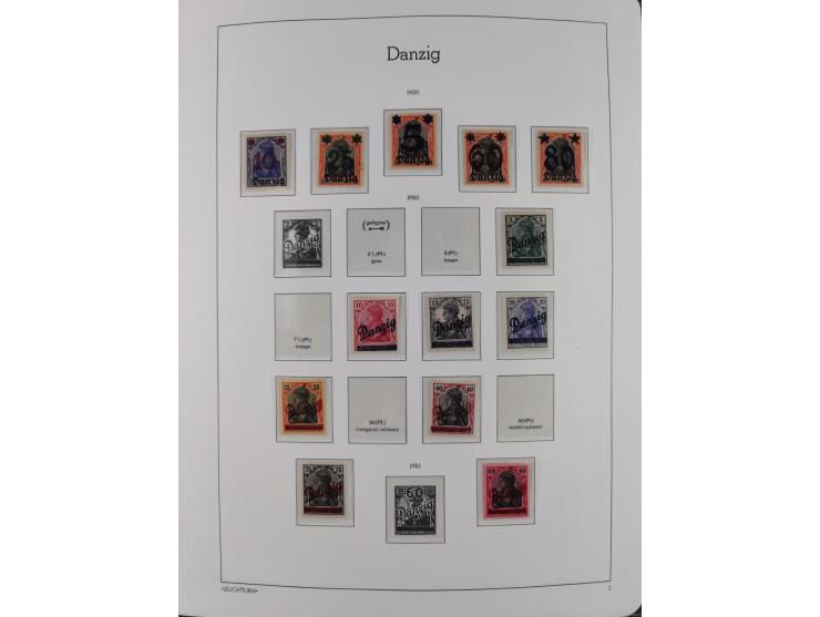 1920/39, meist postfrische Sammlungen Danzig inkl. Porto und Port Gdansk mit u.a. Mi.-Nr. P. I/I postfrisch (FB Soecknick BPP