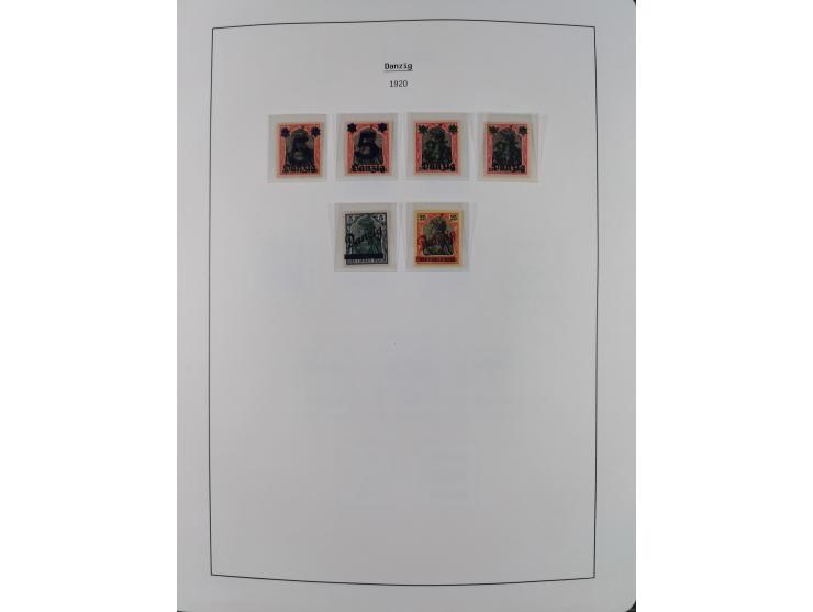 1920/39, meist postfrische Sammlungen Danzig inkl. Porto und Port Gdansk mit u.a. Mi.-Nr. P. I/I postfrisch (FB Soecknick BPP