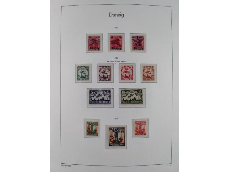 1920/39, meist postfrische Sammlungen Danzig inkl. Porto und Port Gdansk mit u.a. Mi.-Nr. P. I/I postfrisch (FB Soecknick BPP