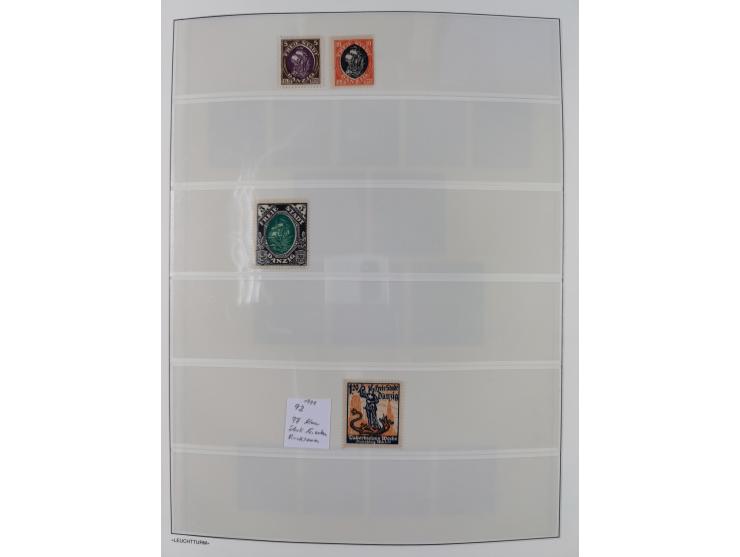 1920/39, meist postfrische Sammlungen Danzig inkl. Porto und Port Gdansk mit u.a. Mi.-Nr. P. I/I postfrisch (FB Soecknick BPP