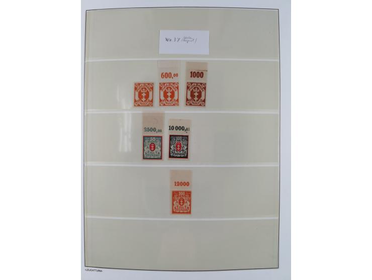 1920/39, meist postfrische Sammlungen Danzig inkl. Porto und Port Gdansk mit u.a. Mi.-Nr. P. I/I postfrisch (FB Soecknick BPP