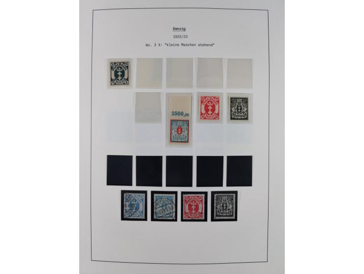 1920/39, meist postfrische Sammlungen Danzig inkl. Porto und Port Gdansk mit u.a. Mi.-Nr. P. I/I postfrisch (FB Soecknick BPP