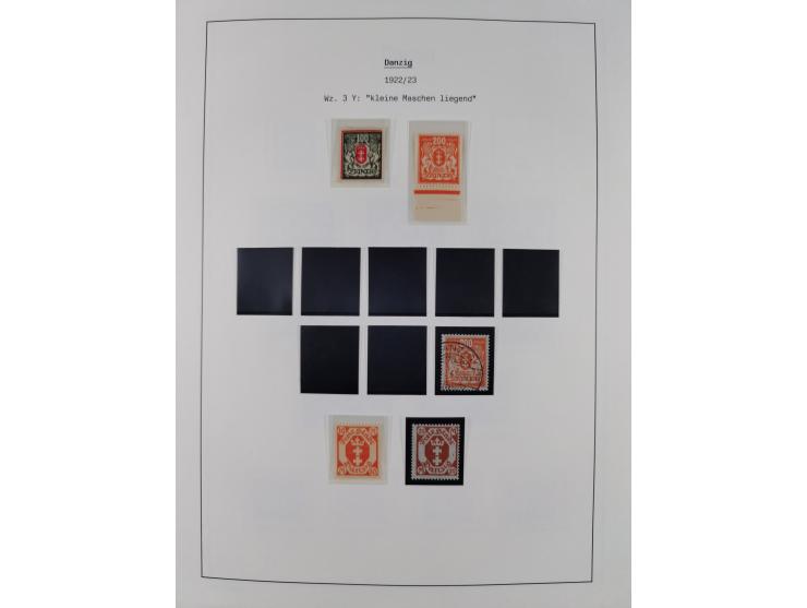 1920/39, meist postfrische Sammlungen Danzig inkl. Porto und Port Gdansk mit u.a. Mi.-Nr. P. I/I postfrisch (FB Soecknick BPP
