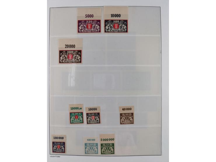 1920/39, meist postfrische Sammlungen Danzig inkl. Porto und Port Gdansk mit u.a. Mi.-Nr. P. I/I postfrisch (FB Soecknick BPP