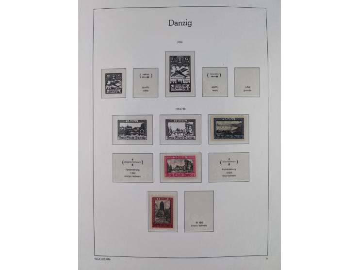 1920/39, meist postfrische Sammlungen Danzig inkl. Porto und Port Gdansk mit u.a. Mi.-Nr. P. I/I postfrisch (FB Soecknick BPP