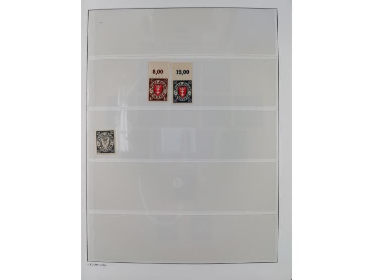 1920/39, meist postfrische Sammlungen Danzig inkl. Porto und Port Gdansk mit u.a. Mi.-Nr. P. I/I postfrisch (FB Soecknick BPP