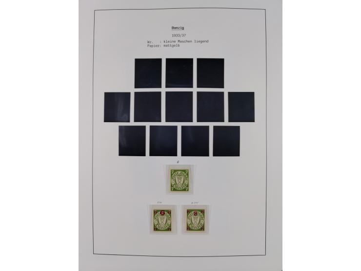 1920/39, meist postfrische Sammlungen Danzig inkl. Porto und Port Gdansk mit u.a. Mi.-Nr. P. I/I postfrisch (FB Soecknick BPP
