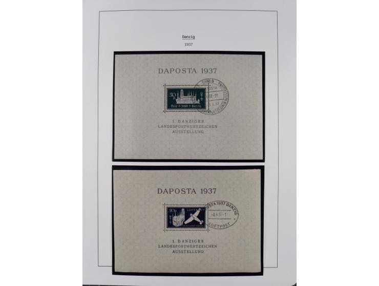 1920/39, meist postfrische Sammlungen Danzig inkl. Porto und Port Gdansk mit u.a. Mi.-Nr. P. I/I postfrisch (FB Soecknick BPP