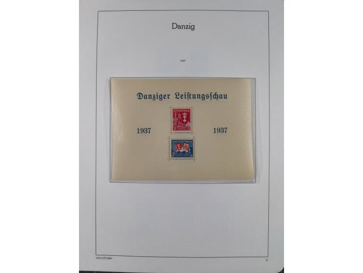 1920/39, meist postfrische Sammlungen Danzig inkl. Porto und Port Gdansk mit u.a. Mi.-Nr. P. I/I postfrisch (FB Soecknick BPP